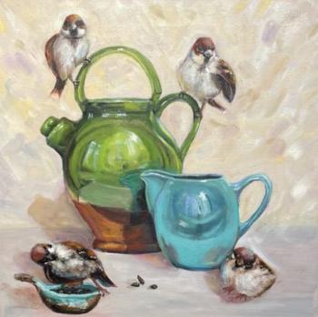 Still Life with Sparrows. Malyutina Yuliya