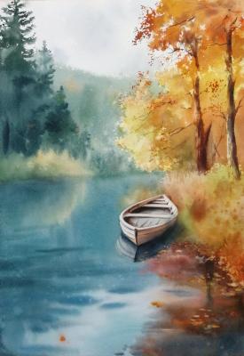 Boat Off The Shore (Fall Of Leaves). Kovalenko Olga
