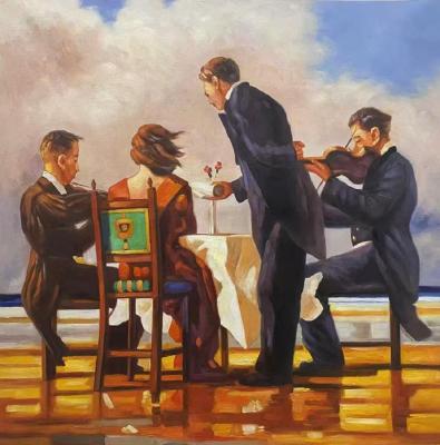 Elegy for a Dead Admiral (copy of Jack Vettriano's painting)