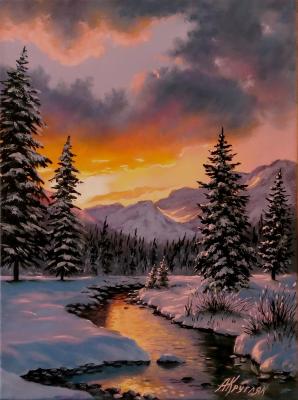 Sunset in the mountains. Kruglyak Andrey