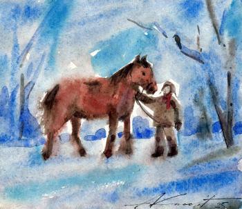 Red horse. Knecht Aleksander