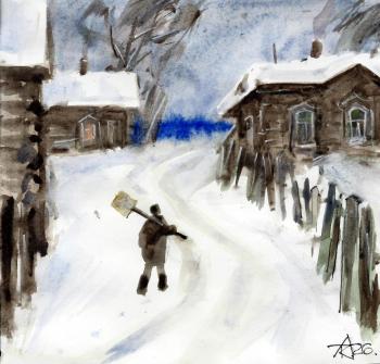 Snow fell again. Knecht Aleksander