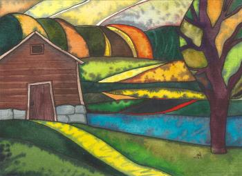 House by the river. Larionova Aleksandra