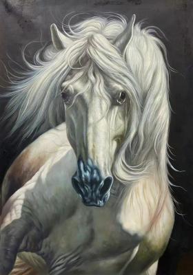 Horse. Catching the fairy-tale wind with its mane. Kamskij Savelij