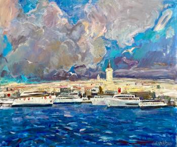 The sky over the Bosphorus