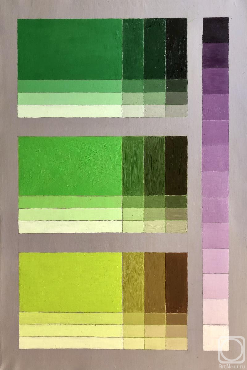 Yudaev-Racei Yuri. Bright Greens & Burgundy