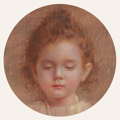 Portrait of a child in a circle