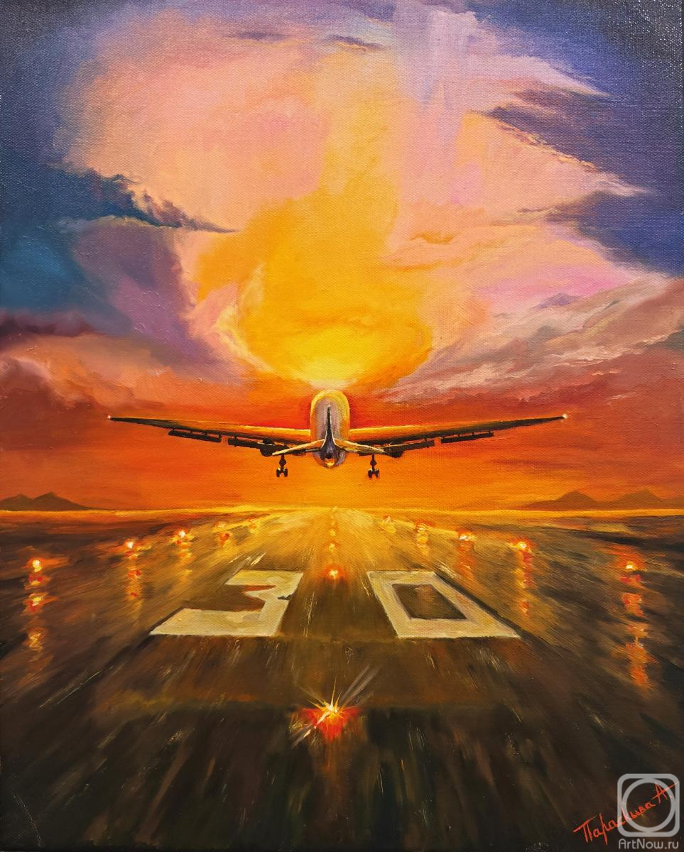 Paraskiva Aleksandra. Takeoff at Sunset