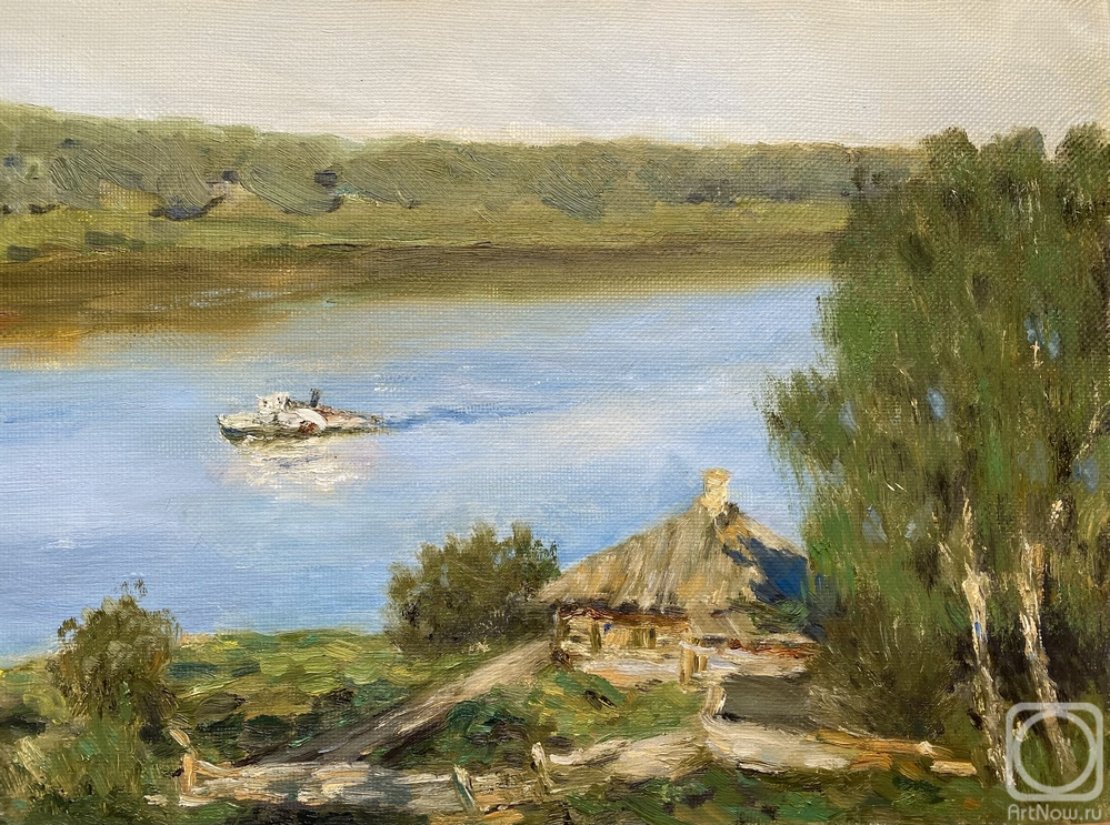 Danevskaya Elena. "Landscape with a steamboat"