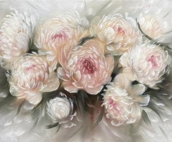 White peonies. Archilovskaya Anastasiya
