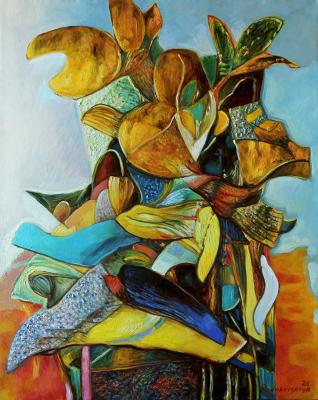 Yellow-green composition � 2 (Picasso-Inspired Collectible Art). Podgaevskaya Marina