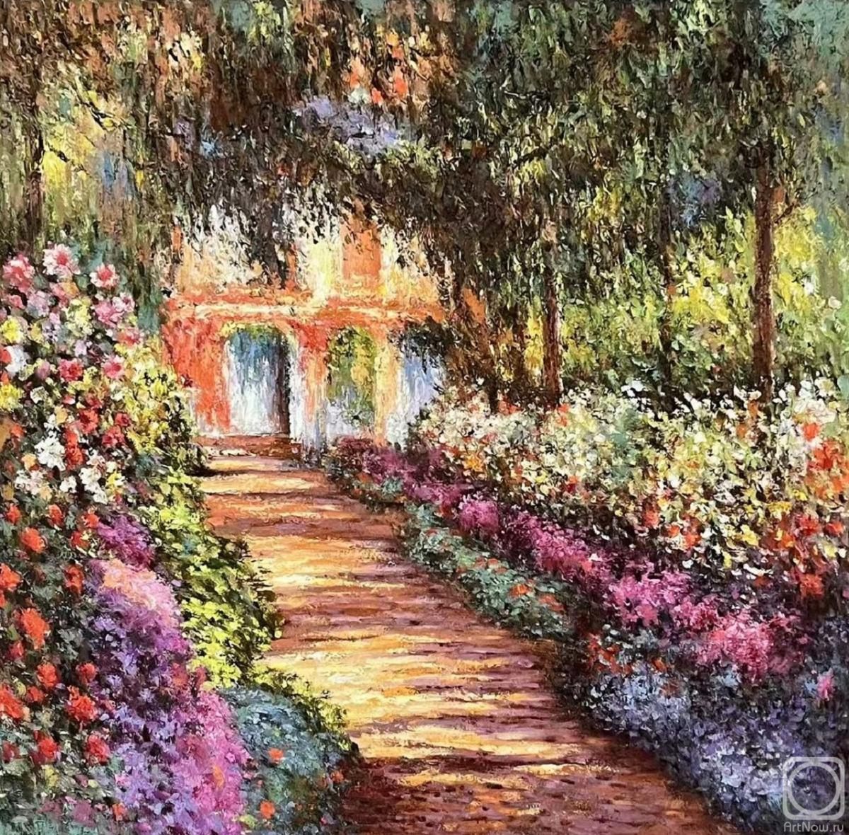 Kamskij Savelij. Copy of the painting. the Path in Monet's garden in Giverny, 1901-1902