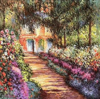 Copy of the painting. the Path in Monet's garden in Giverny, 1901-1902. Kamskij Savelij