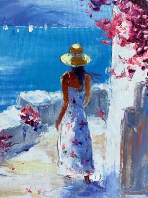 The girl in the yellow hat from the "Sea Voyage" series. Shartaeva Lyazzat