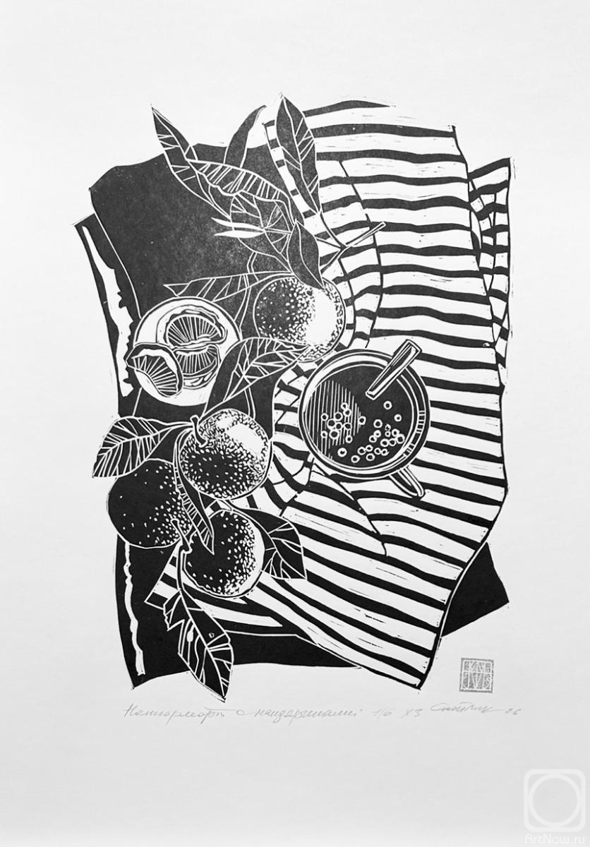 Stoylik liudmila. Still life with tangerines