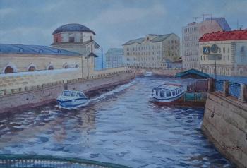 Boats on the Moika River. Yudin Denis