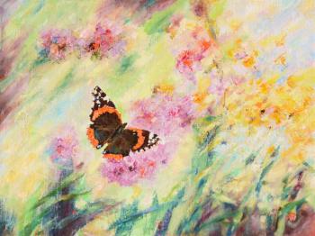 Flight of the Red Admiral (Summer Butterfly). Yaskin Vladimir