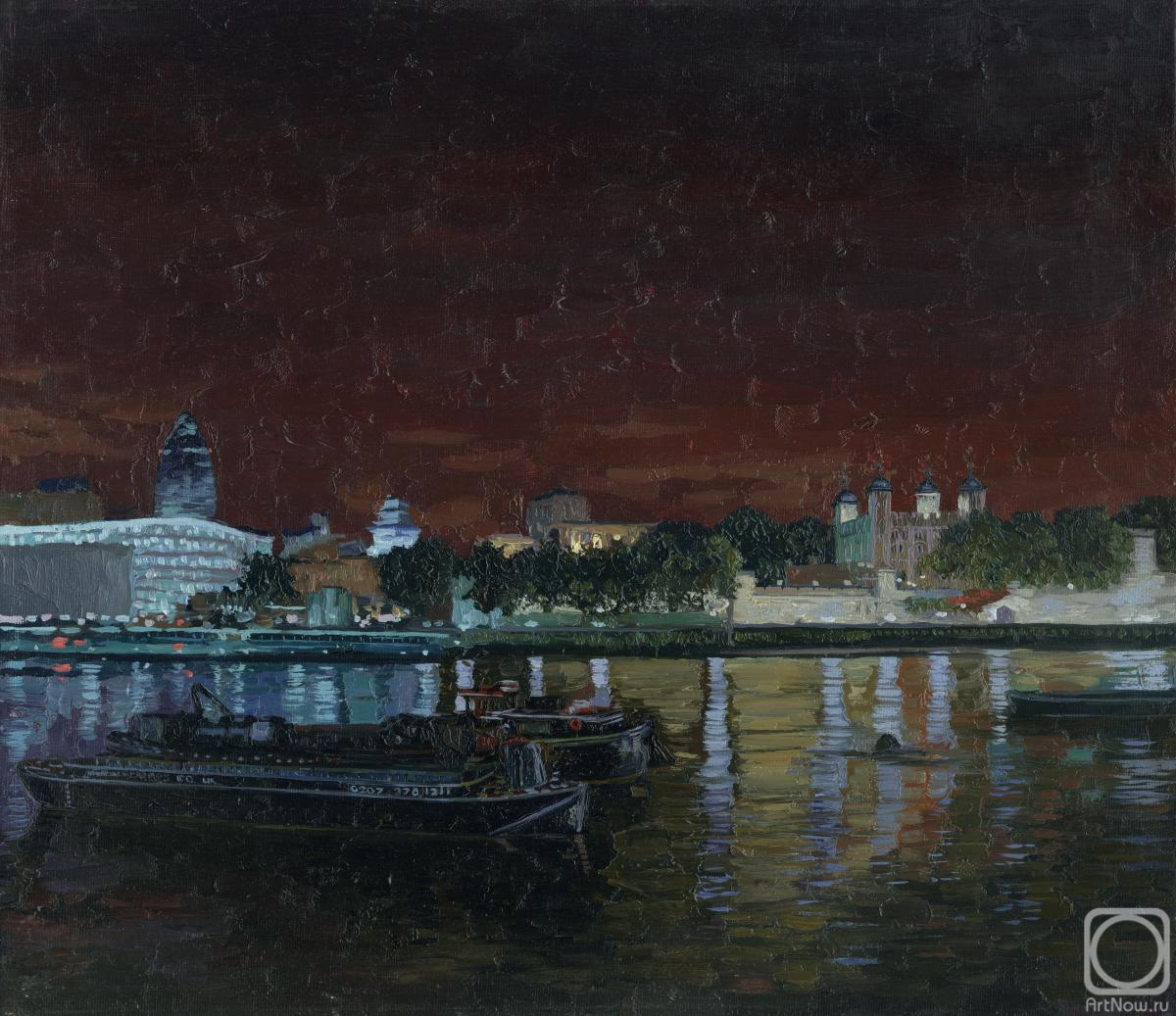 Kozhin Simon. View of the City and Tower from the Thames