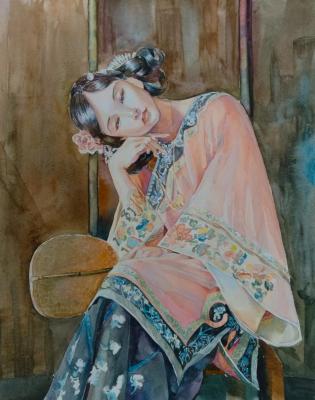 Картина «Китаянка в розовом»