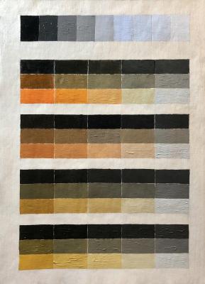 Oil Paints Mixtures : Oranges and Ochres with Light. Yudaev-Racei Yuri