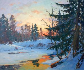 Alexandrovsky Alexander . Pasha River in evening