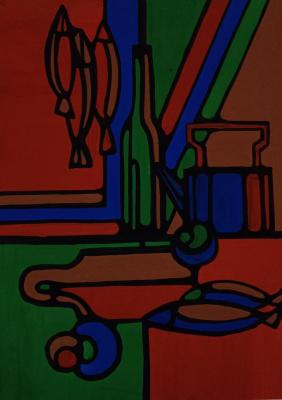 Still Life with Fish and Teapot. Dumanskaya Viktoriya