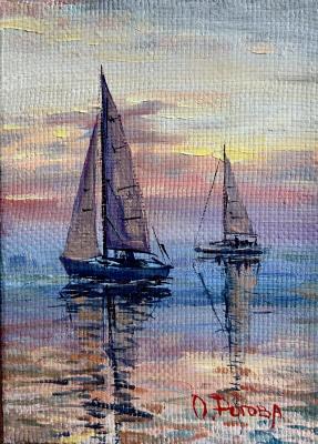 Картина «Паруса на закате»