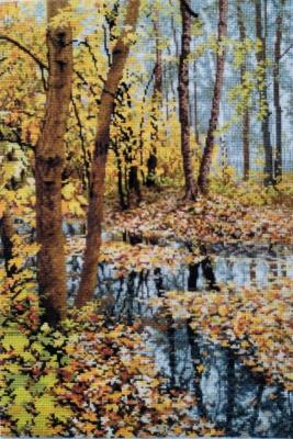 Landscape in autumn tones. Grishina Veronika