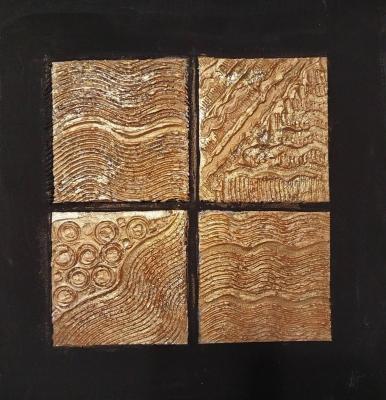 Golden squares on black. Baturina Natalya