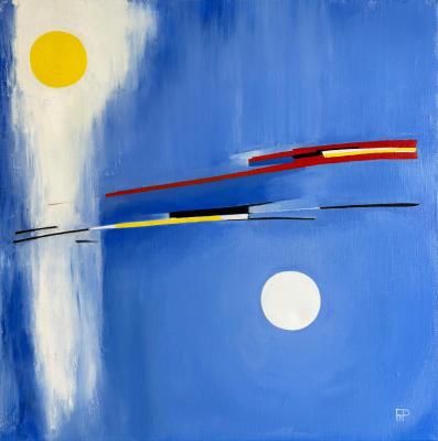 Blue abstraction -Sun and Moon. Piyanzina (Piarno) Natalya