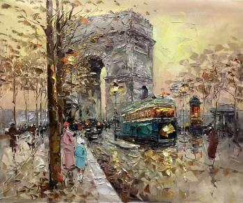 Perfect evening for a walk. Arc de Triomphe. Vevers Christina