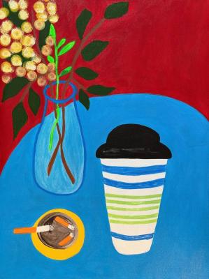 Coffee and flowers. Ratnikova Irina