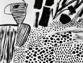 Abstract Black and White. Size: 42�60�m (16,5�23,4"). Dudchak Vladlena