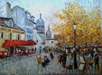 The colorful mosaic of Montmartre. Konturiev Vaycheslav
