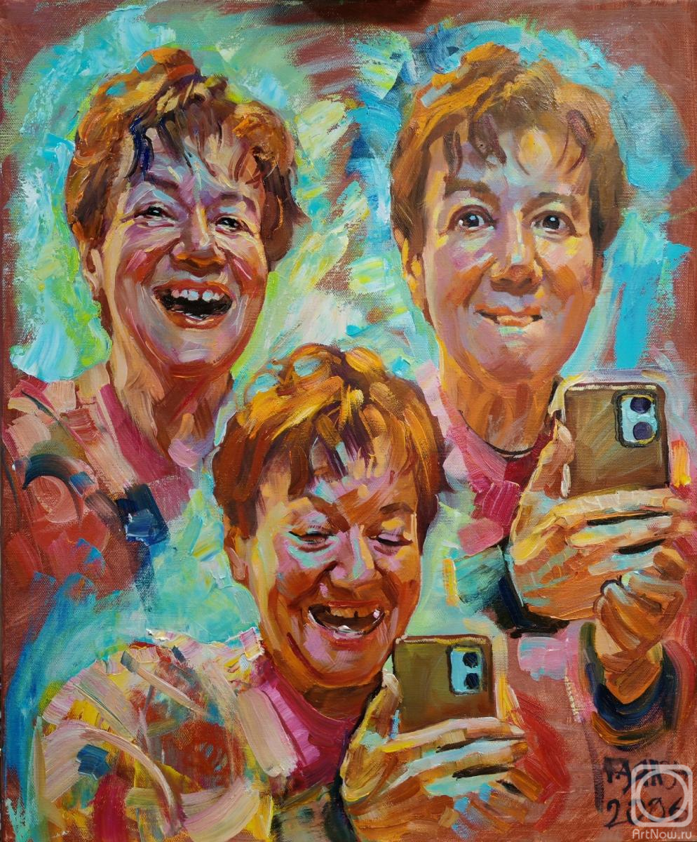 Dobrovolskaya Gayane. Selfie after wine tasting, from a photograph