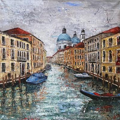 Venetian Canal Art with Gondolas. Yakovtseva Mariya