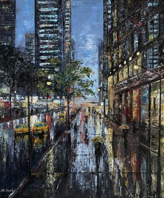 Metropolis under the rain. Yakovtseva Mariya