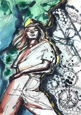 Malachite Tales. Figure of a Woman. Dudchak Vladlena