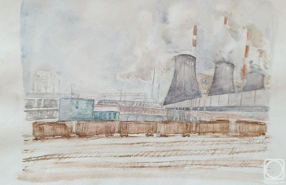 Aparina Olga. Cooling towers in Kanatchikovo