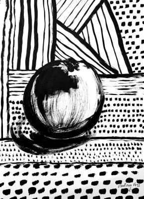 Abstract Art. Fruits. Black and white. Dudchak Vladlena