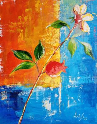 Pomegranate Branch. Awakening. Guseva Svetlana