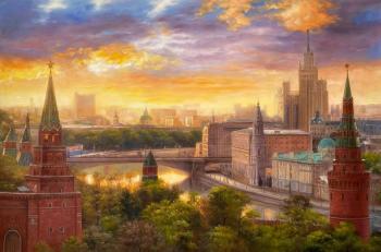 Moscow morning. Dawn solemn sounds (Dawn Cityscape). Kamskij Savelij