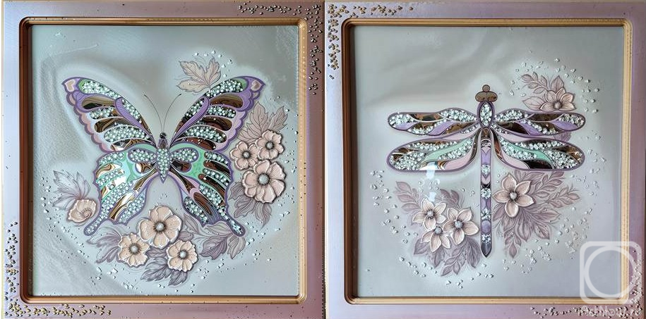 Rodionova Lyudmila. Diptych "Butterfly and Dragonfly"