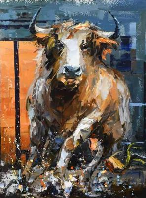 Bull. The freedom to be strong (Gift Painting In The Interior). Rodries Jose