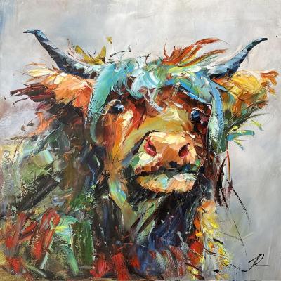 Portrait of the Bull 2.0 (Gift Painting In The Interior). Rodries Jose