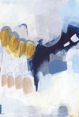 Abstract Blue Landscape Painting (Navy Blue). Pentkovskaya Anastasiya