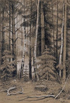 Free copy of a painting by I.I. Shishkin