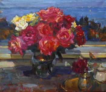 Картина «Красные розы. Сумерки»