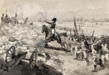 Major General A.P. Ermolov's counterattack on Raevsky's battery. Battle of Borodino. Kozhin Simon