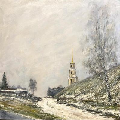 Spring at the Kremlin rampart. Cheglyakov Andrey